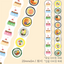 [SO08] Somsomsoso Mini Pudding/Kimbap Die-cut Masking Tape 20mm x 5m