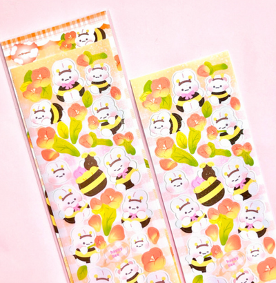 [GR02] im9roomi Honey Bee Bunny Sticker Sheet