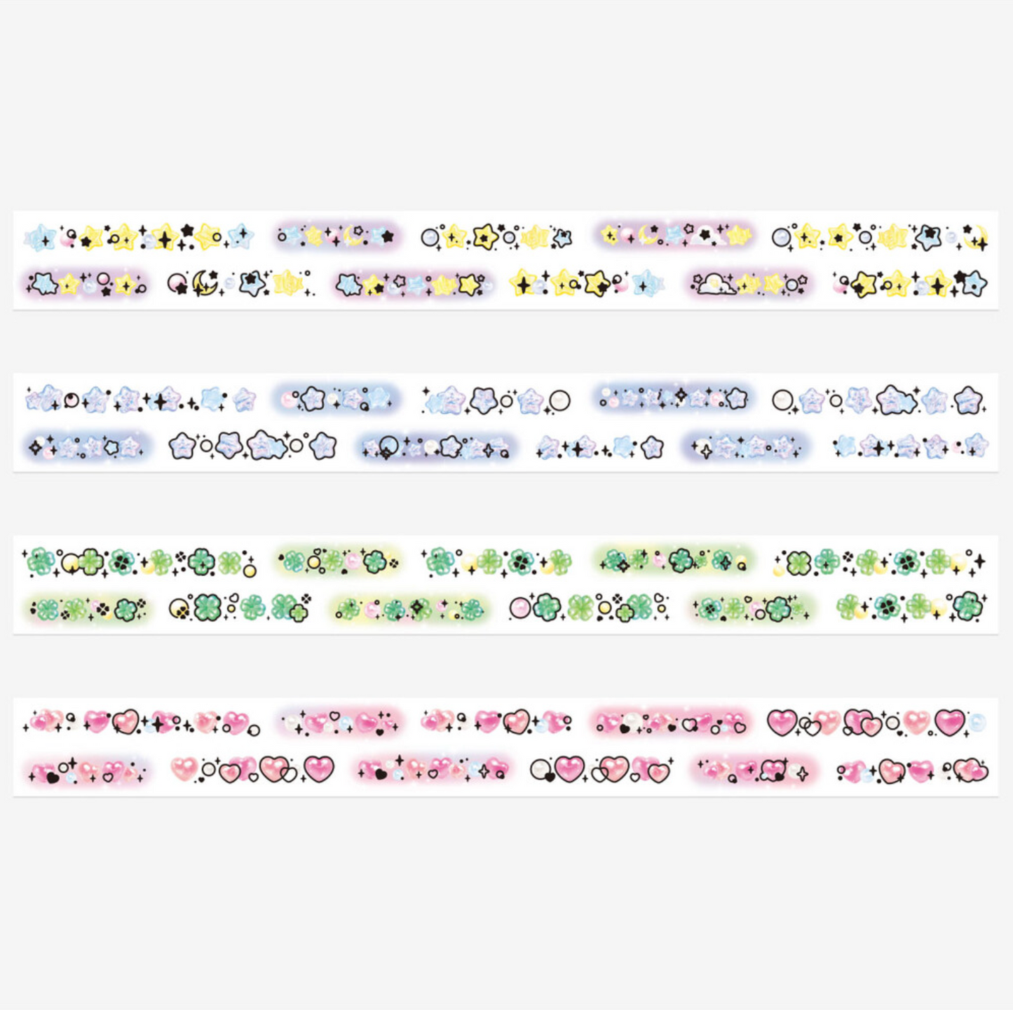 [GO24] Gowoongrim 3D Hologram Mini Beads Kisscut Masking Tape (Set/Singles)