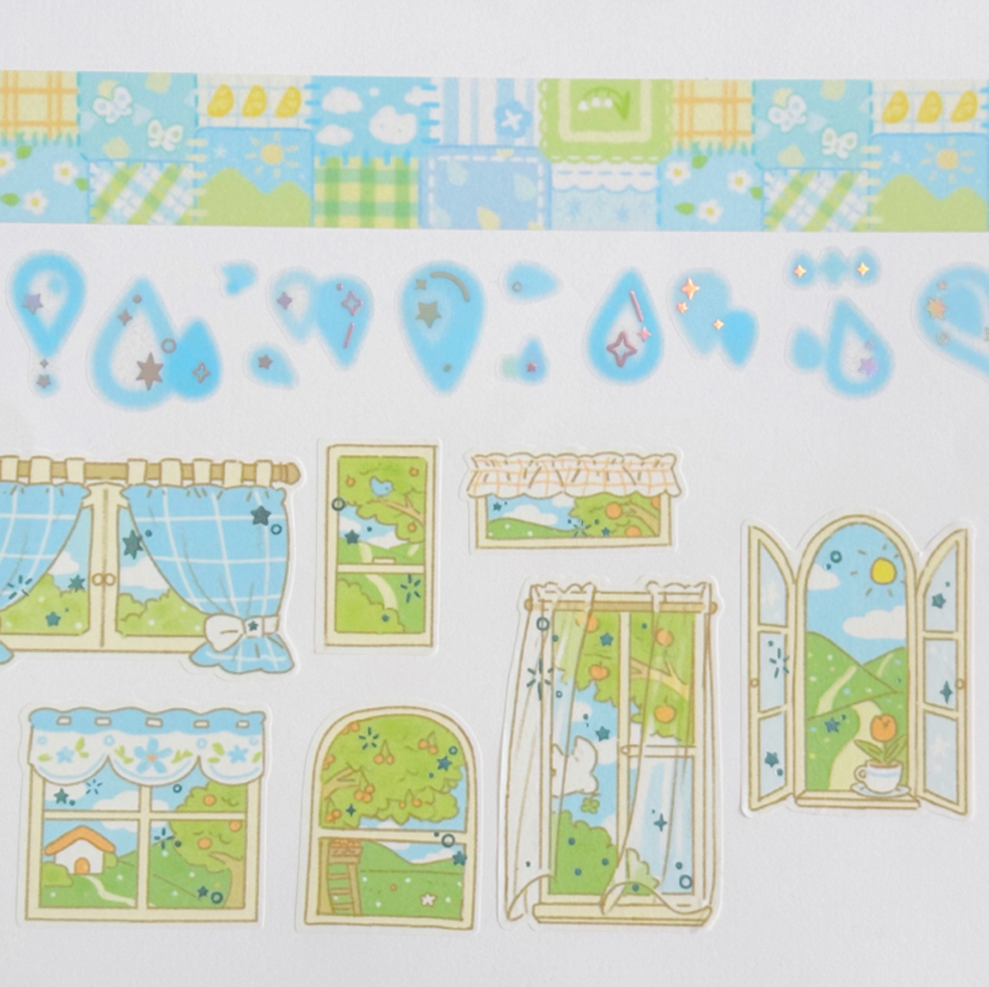 [CW21] Cotton World Summer Drop Quilt Masking Tape 20mm x 10m