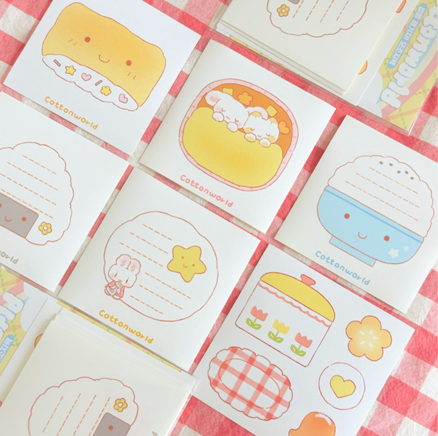 [CW32] Cotton World Let's Eat Memo Sticker Pack