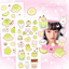 [PK10] Pinkrue Melon Bread Sticker Sheet Set