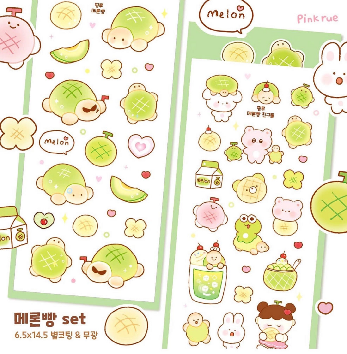 [PK10] Pinkrue Melon Bread Sticker Sheet Set