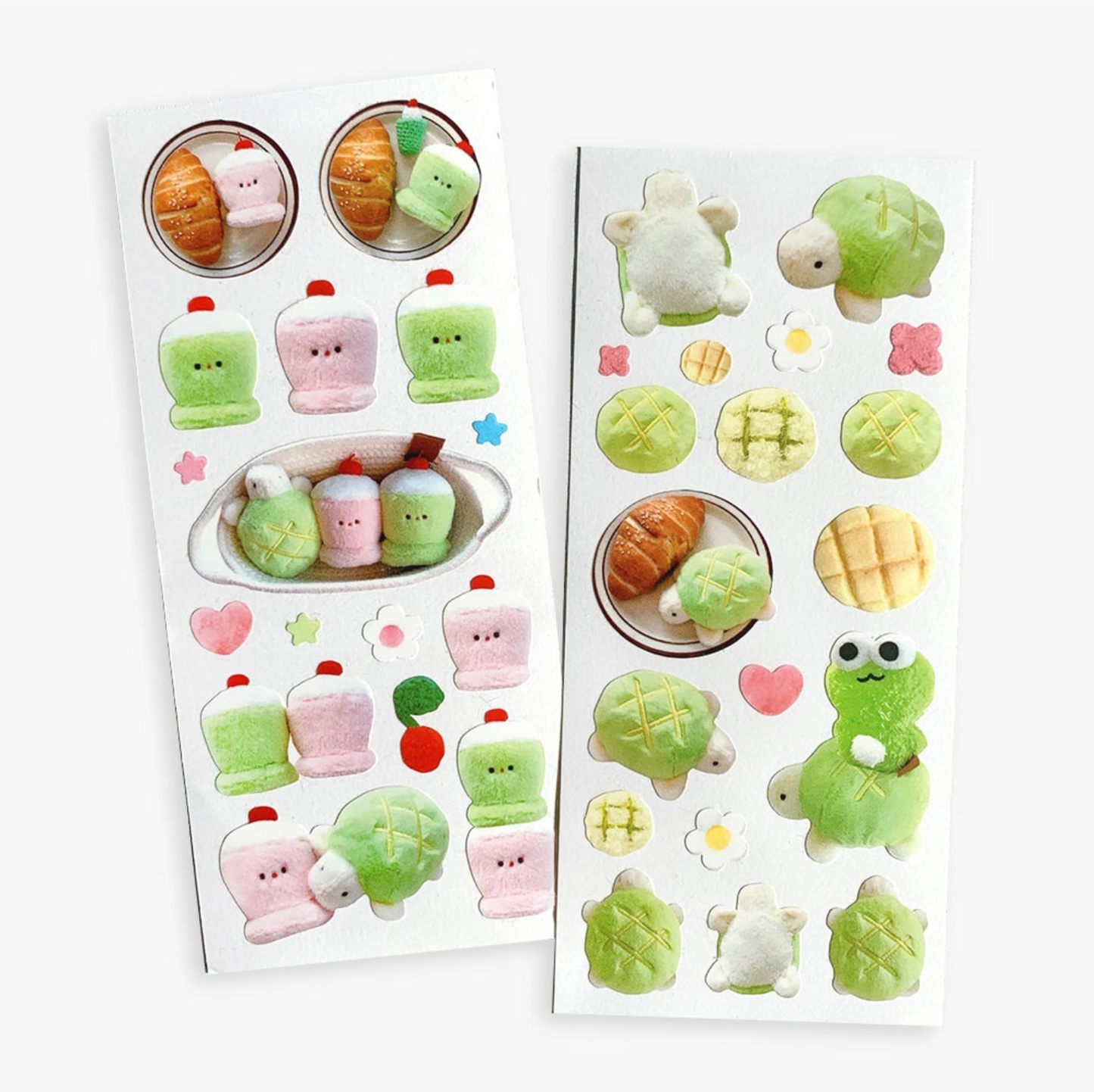 [PK11] Pinkrue Melon Turtle Toy & Soda Toy Sticker