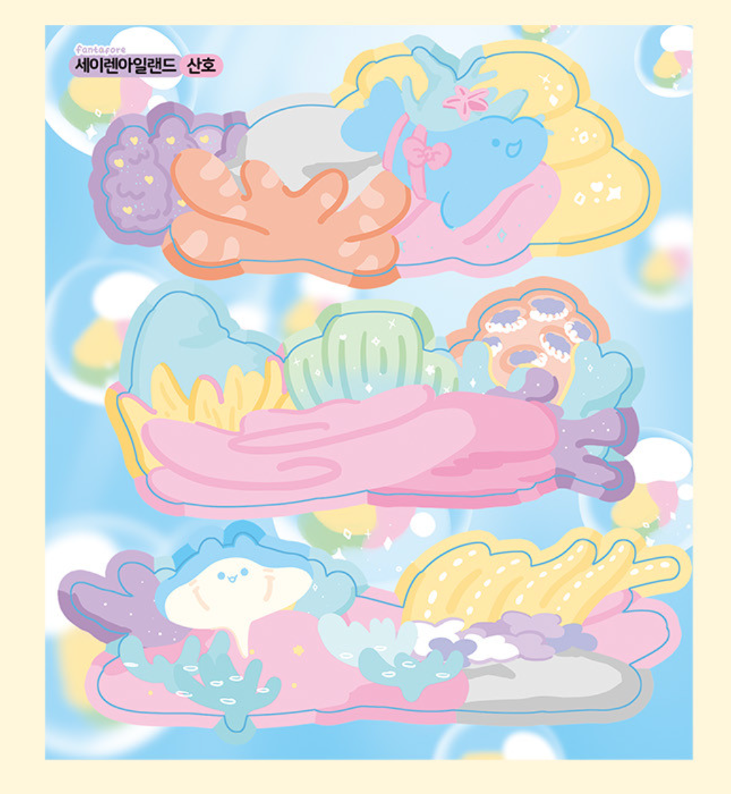 [FT28] Fantafore Siren and Jellyfish Sticker Pack (Single/Pack)