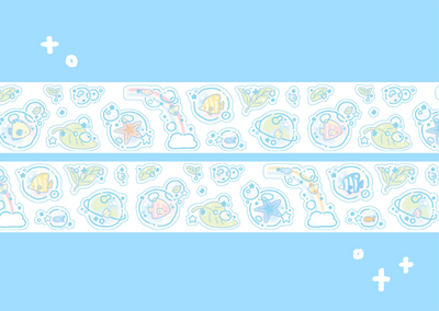 [CW51] Cotton World Summer Bubble Kisscut Masking Tape 30mm x 5m