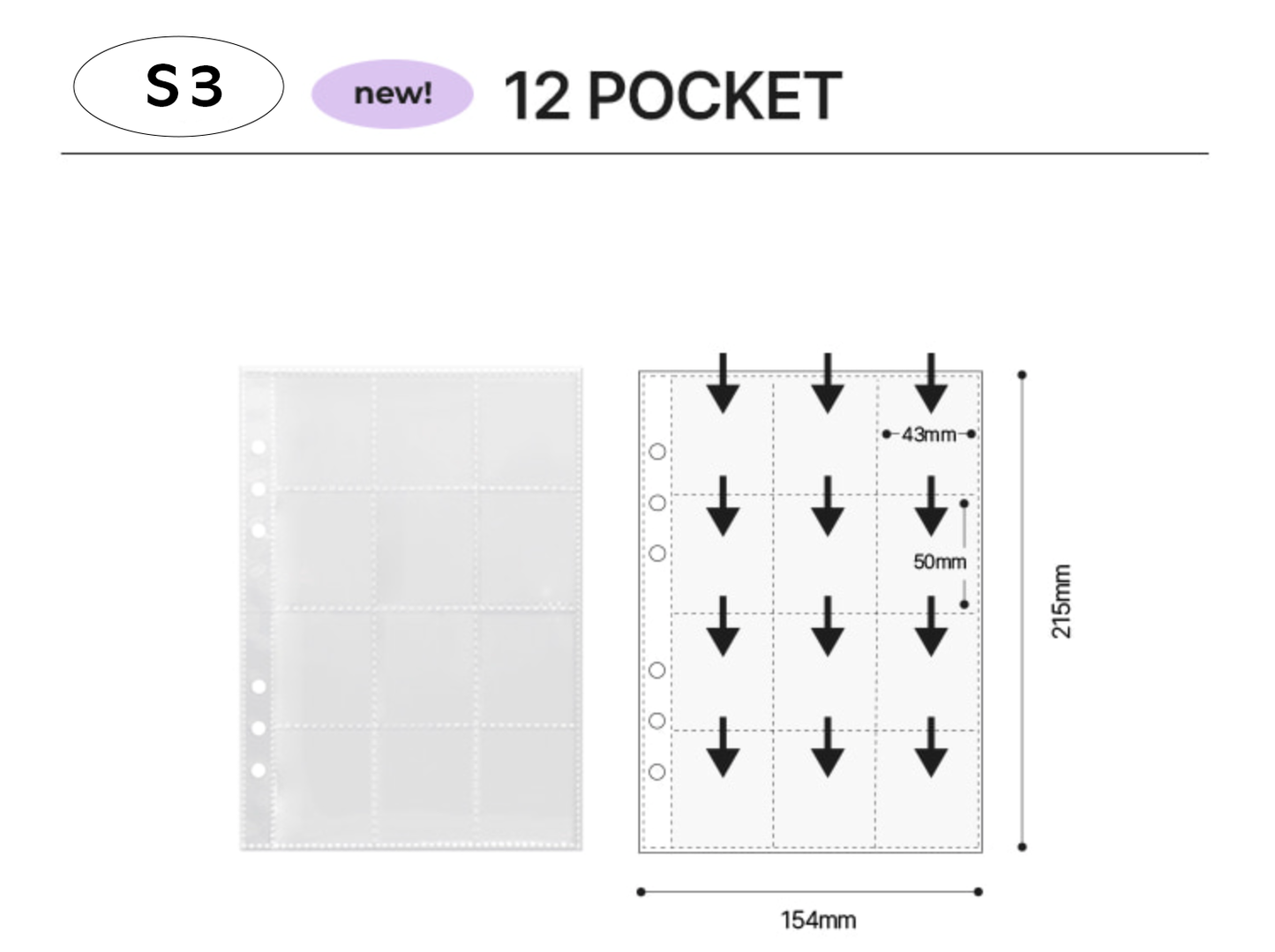 [YD05] Yudaeng A5 6 Holes Premium Binder Pages (Pack Of 10) (options)***