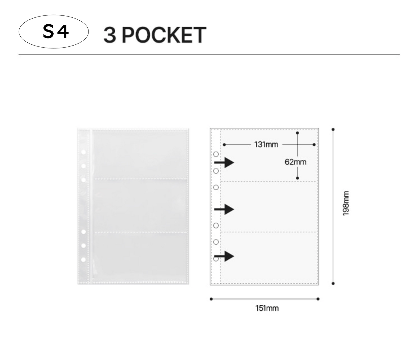 [YD05] Yudaeng A5 6 Holes Premium Binder Pages (Pack Of 10) (options)***