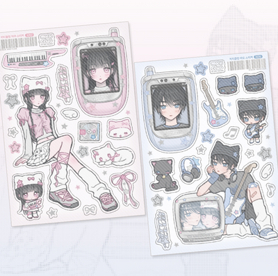 [MX39] Maxxie Club Kitty Club Sticker Sheet (options)