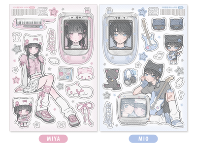 [MX39] Maxxie Club Kitty Club Sticker Sheet (options)