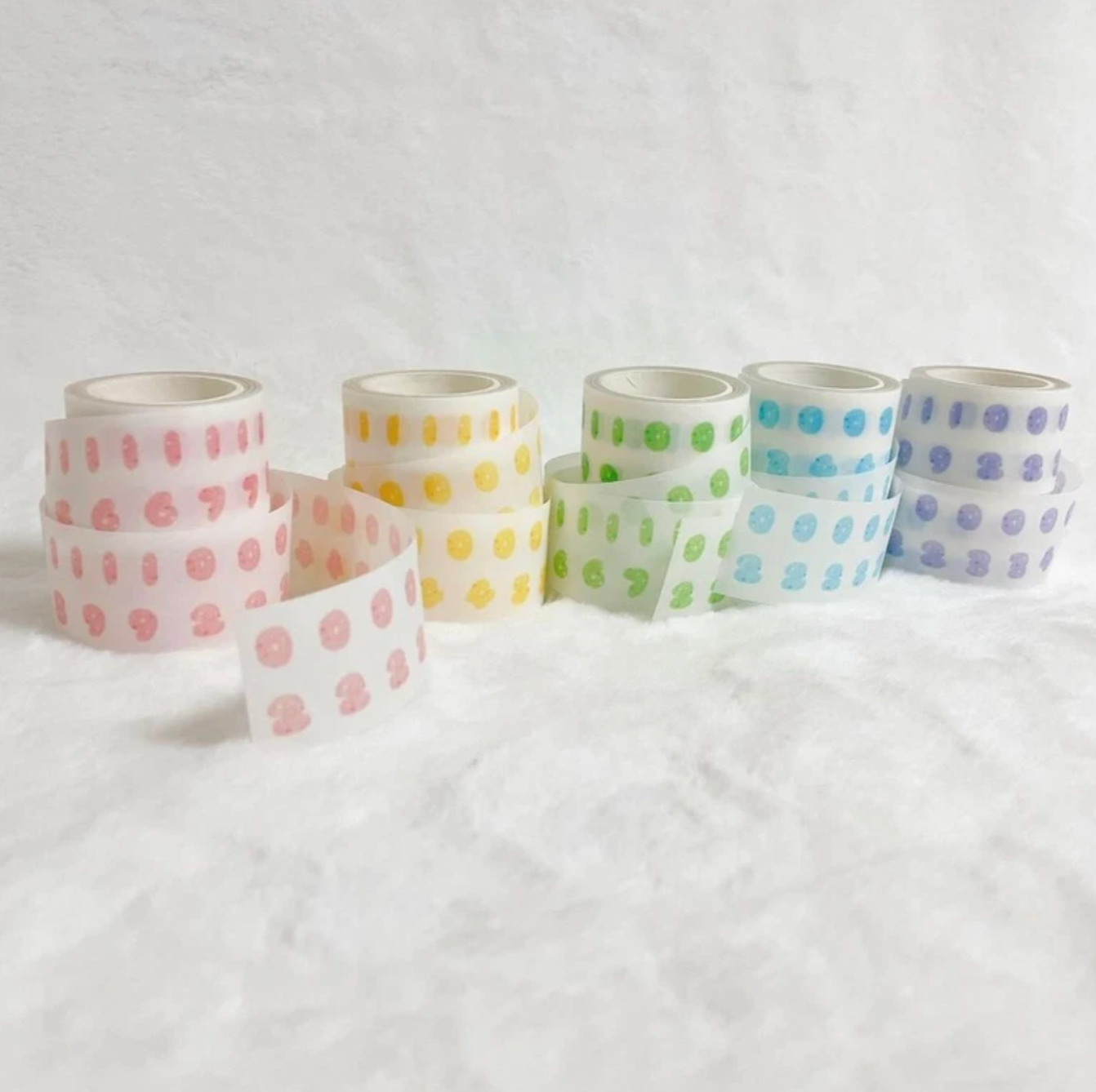 [DC90] Cotton Candy Cloud Number Kisscut Masking Tape (options)