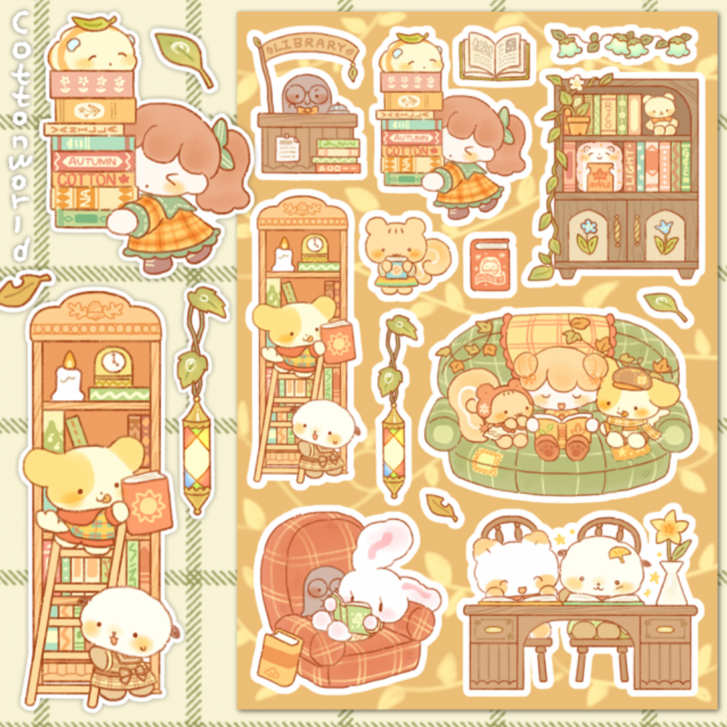 [CW59] NEW Cotton World Whispering Autumn Sticker Pack (options)