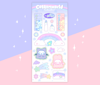 [CW68] NEW Cotton World Epoxy Sticker Sheet (options)