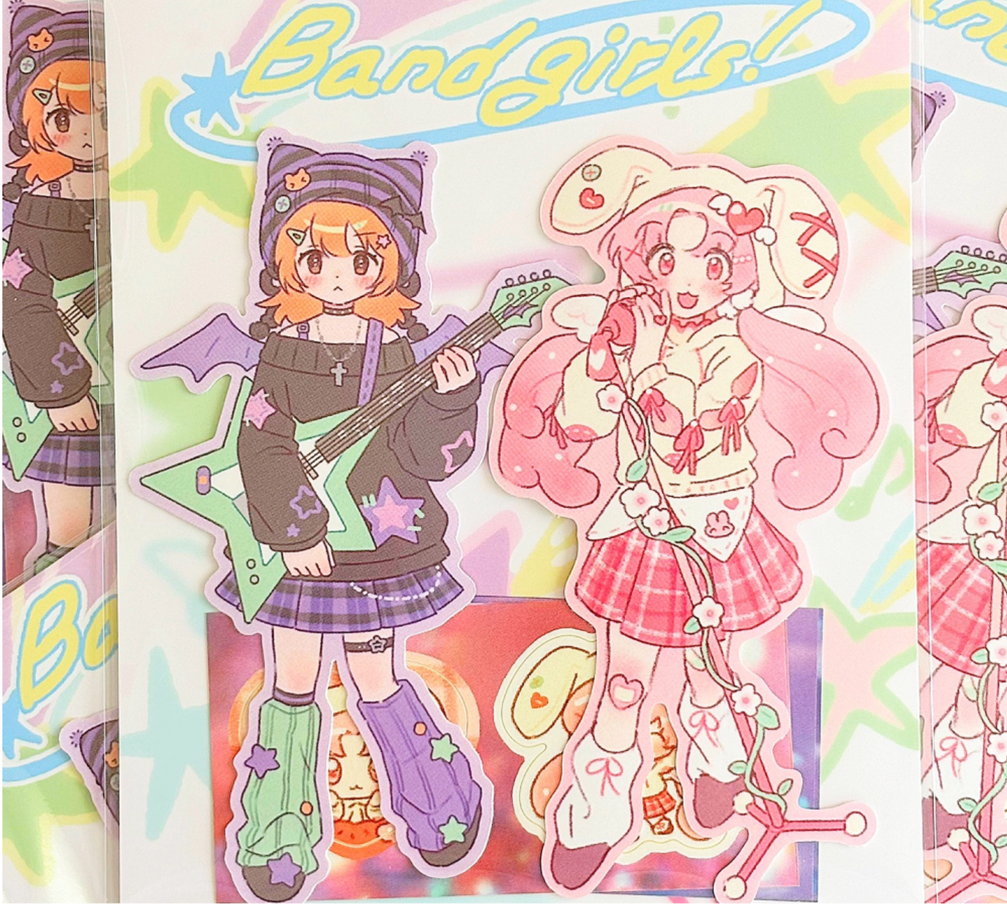 [CW67] NEW Cotton World Band Girls Sticker Pack