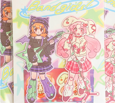 [CW67] Cotton World Band Girls Sticker Pack