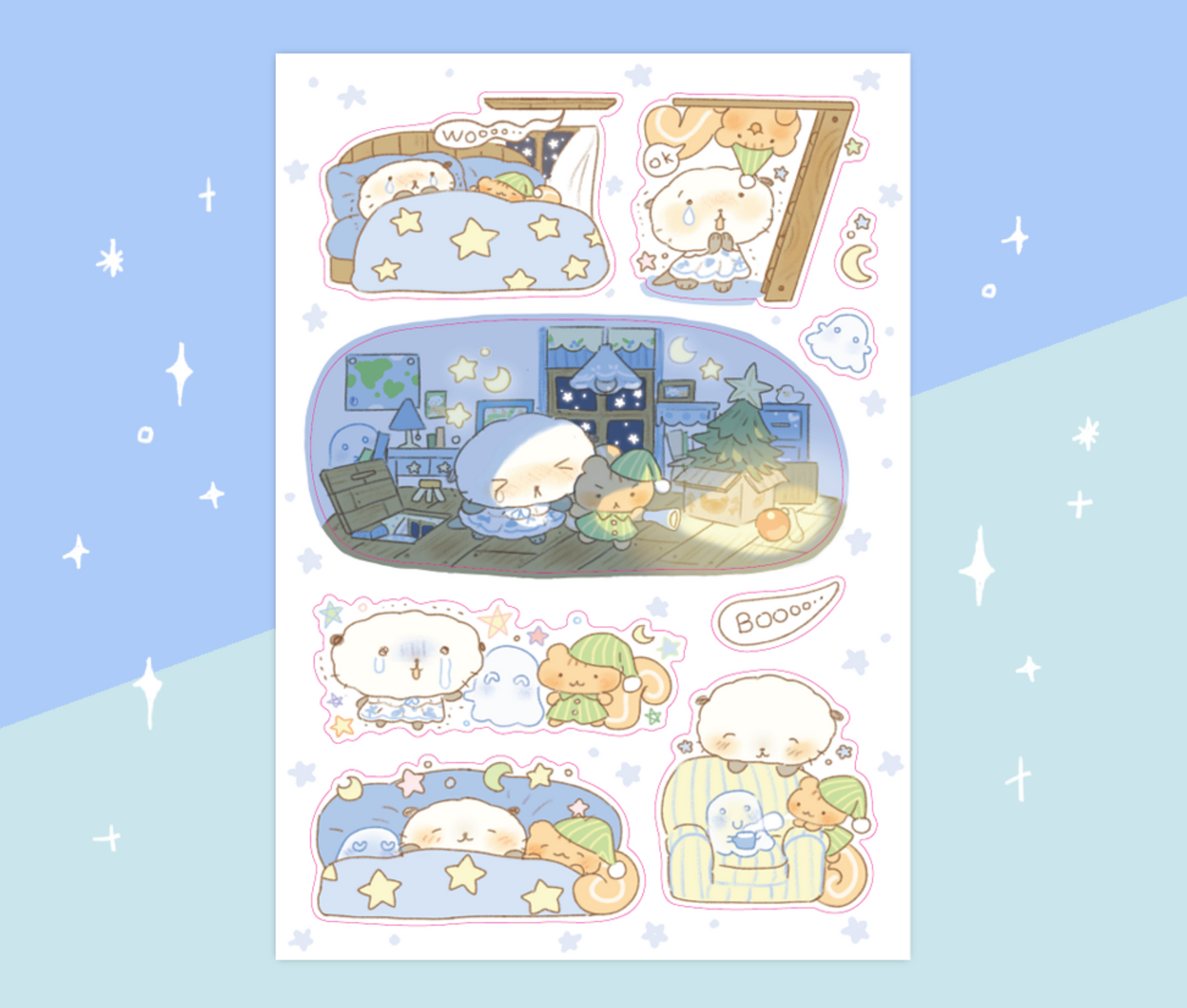 [CW65] NEW Cotton World Whisper of the Night Sticker Pack (options)