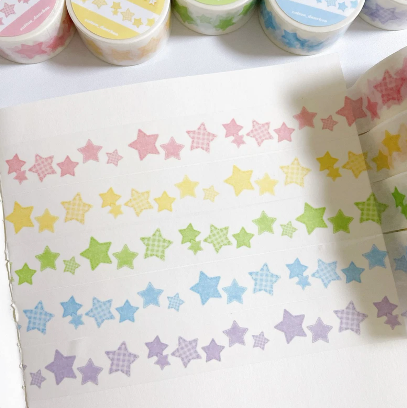 [DC106] Danchoo Felt Star Pieces Masking Tape 2cm x 5M