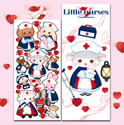 [SO32] NEW Somsomsoso Little Nurses Sticker Sheet