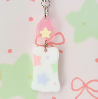 [CW82] NEW Cotton World Star Candle Acrylic Keyring