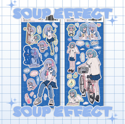 [SE06] NEW Soup Effect Summer School Sticker Sheet (options)