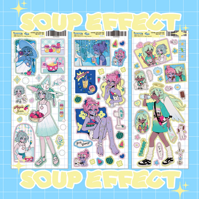 [SE08] NEW Soup Effect Summer Sticker Sheet (options)