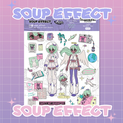 [SE02] NEW Soup Effect Rini's Story 'Rini' Sticker Sheet