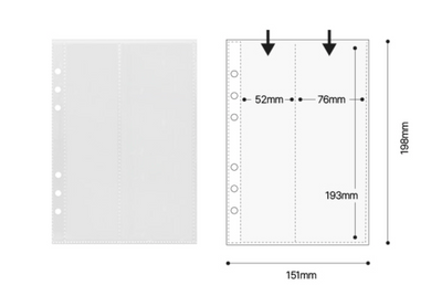 [YD05] Yudaeng A5 Regular 6 Holes Premium Binder Pages (Pack Of 10) (options)***