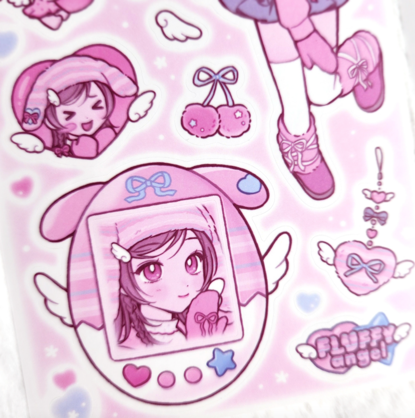 [MX61] NEW Maxxie Club Fluffy Angel Sticker Sheets (options)