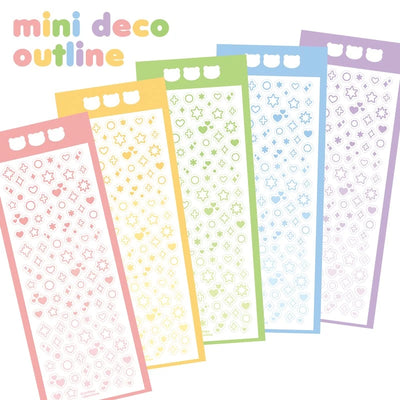 [DC05] Danchoo Mini Deco Outline Sticker Sheet Pack