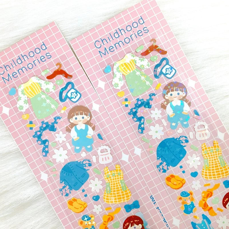 [CM05] Childhood Memories Playing Dress Up Twinkle Holographic Sticker Sheet