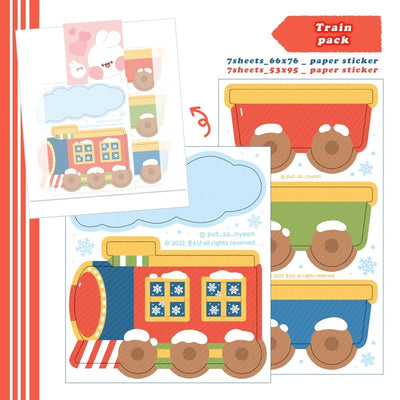 [LT17] DISCOUNT DESK Lita Planet Train Memo Sticker Pack