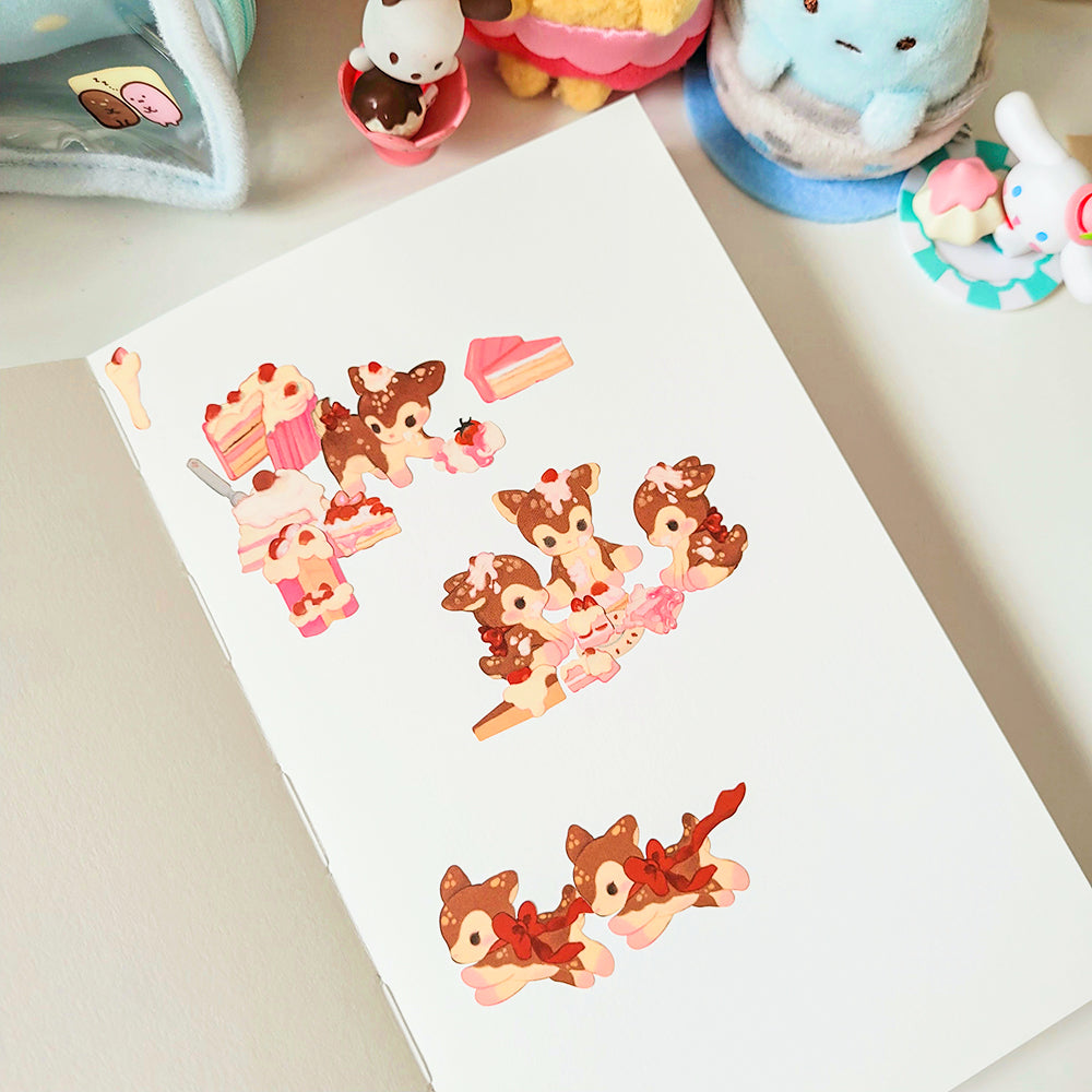 [SO01] NEW RESTOCK Somsomsoso Cake Deer Sticker Sheet