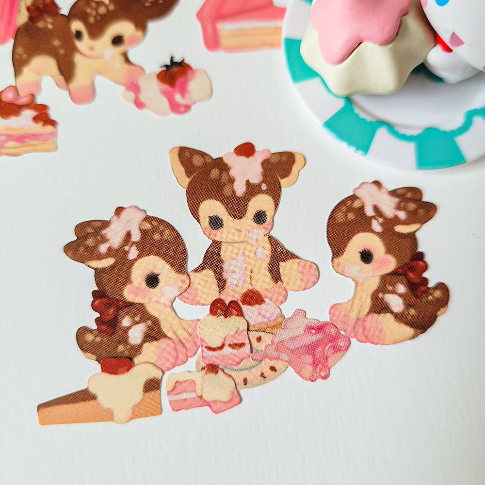 [SO01] NEW RESTOCK Somsomsoso Cake Deer Sticker Sheet