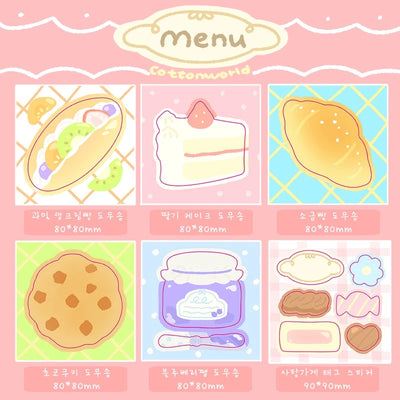 [CW78] NEW RESTOCK Cotton World Bakery Memo Sticker Pack