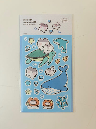 [Korea/Japan Trip Exclusive] Mallang x Ttunttun Sticker Sheets (options)