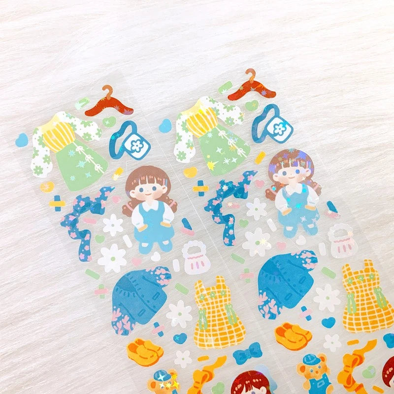 [CM05] Childhood Memories Playing Dress Up Twinkle Holographic Sticker Sheet