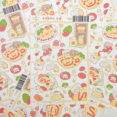 [SY14] Syomsyom 'Omurice Nyam Nyam' Sticker Sheet