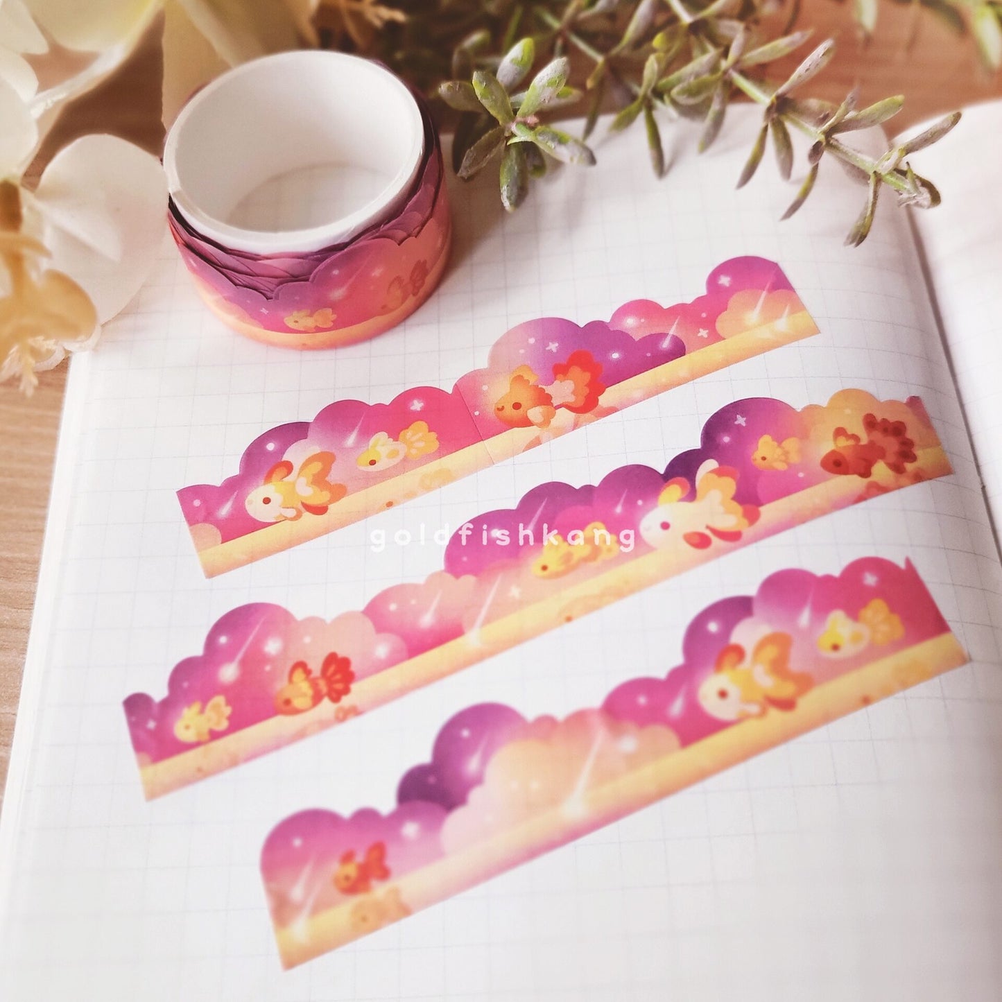 [GK01] Goldfishkang Clougazing Masking Tape (options)