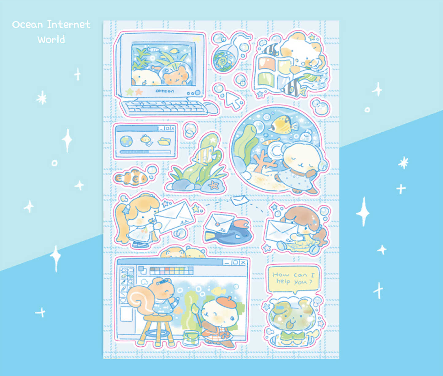 [CW36] Cotton World Droplets of Summer Memories Sticker Pack (Pack/Singles)