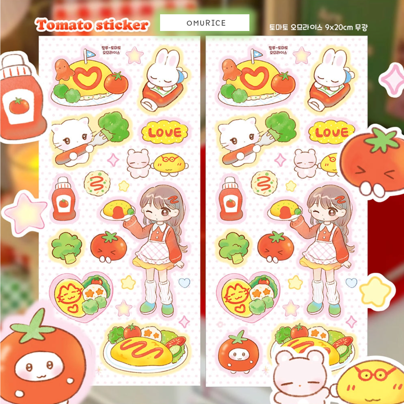 [PK24] Pinkrue Tomato Sticker Pack (Singles/Pack)