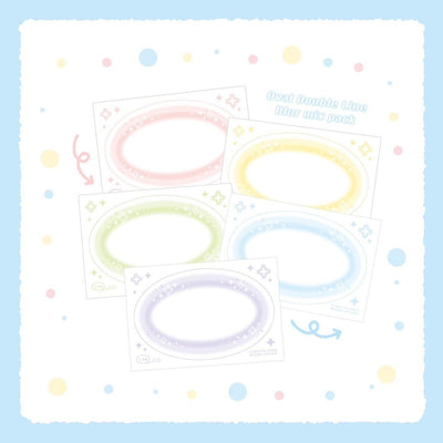 [LT56] Lita Planet Double Line Blur Memo Sticker Pack (shape options)