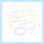 [LT56] Lita Planet Double Line Blur Memo Sticker Pack (shape options)