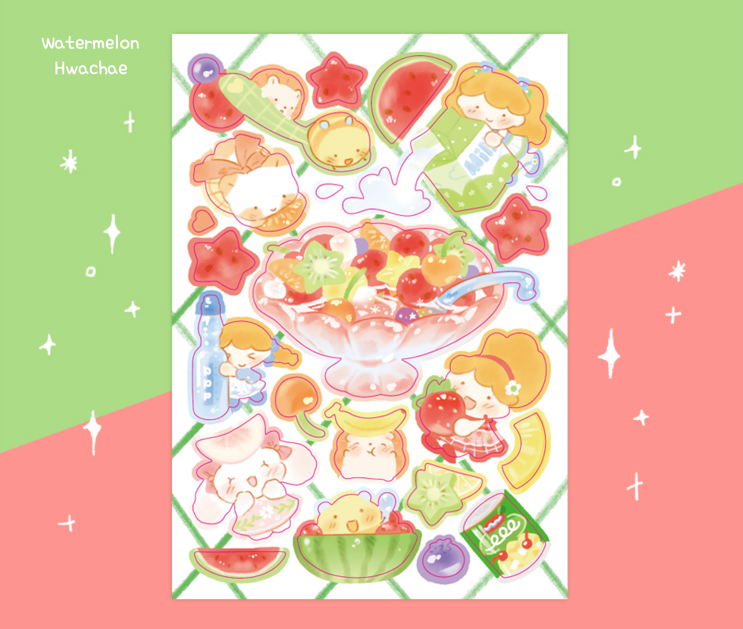 [CW37] Cotton World Summer Story Sticker Pack (Pack/Singles)