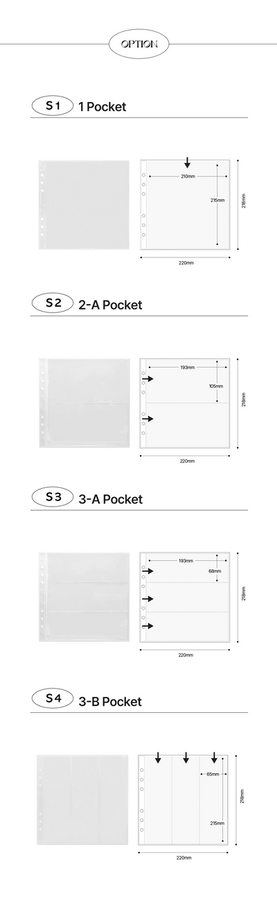 [YD03] Yudaeng A5 Wide 6 Holes Premium Binder Pages (Pack Of 10) (options)***